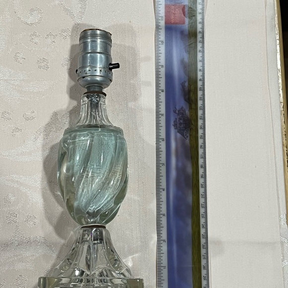 Antique Glass Table Lamp - Picture 9 of 12